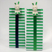 Sachet haut ligne verte et Aimant bunny vert