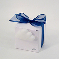 Cube carton blanc et Aimant nuage blanc